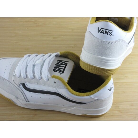 Vans Men\'s Hylane True White Harvest Gold Striped Lifestyle Shoes Size 10 NIB